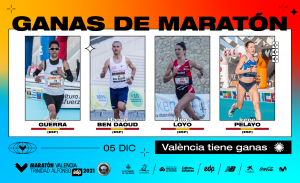 Los mejores atletas españoles estarán en el Medio Maratón y el Maratón Valencia