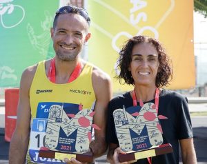 Saúl Castro y Aroa Merino, campeones de España y de Canarias de Maratón Máster