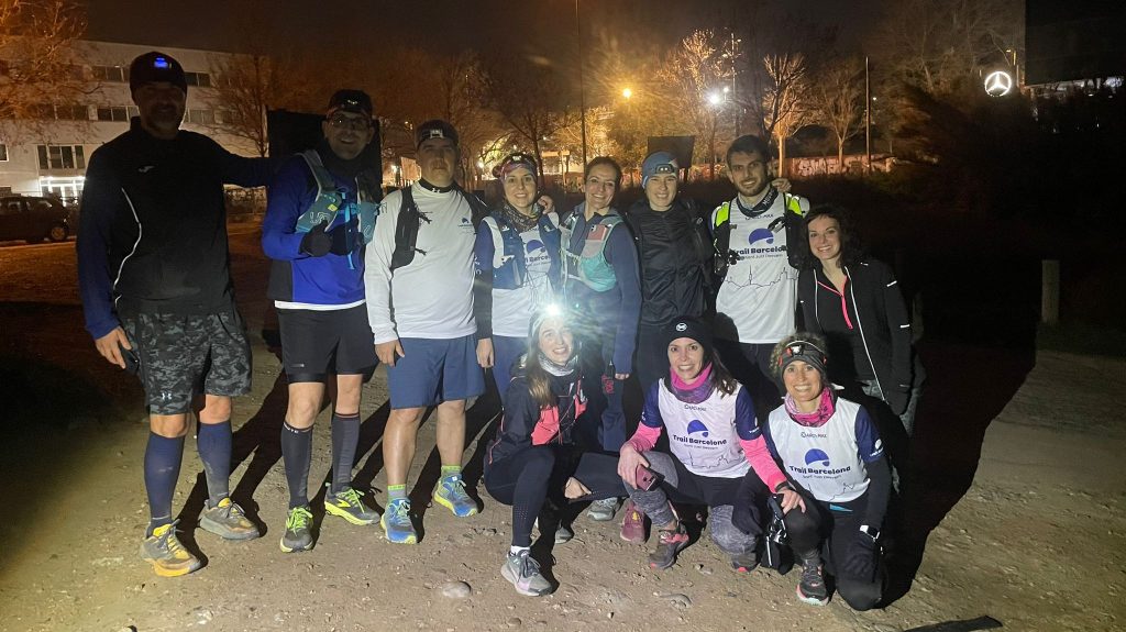 Alumnos y monitores al finalizar la Trans Collserola