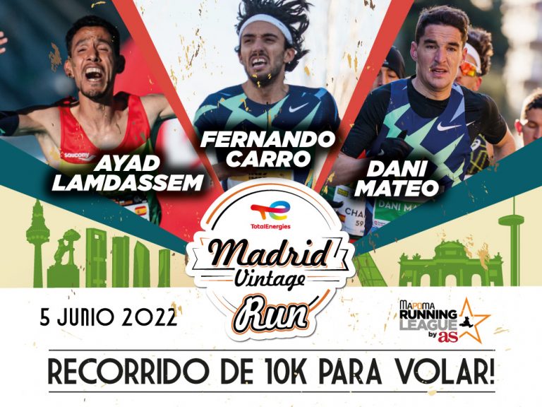 Ayad Lamdassem, Fernando Carro y Dani Mateo, primeros atletas confirmados para Madrid Vintage Run by TotalEnergies