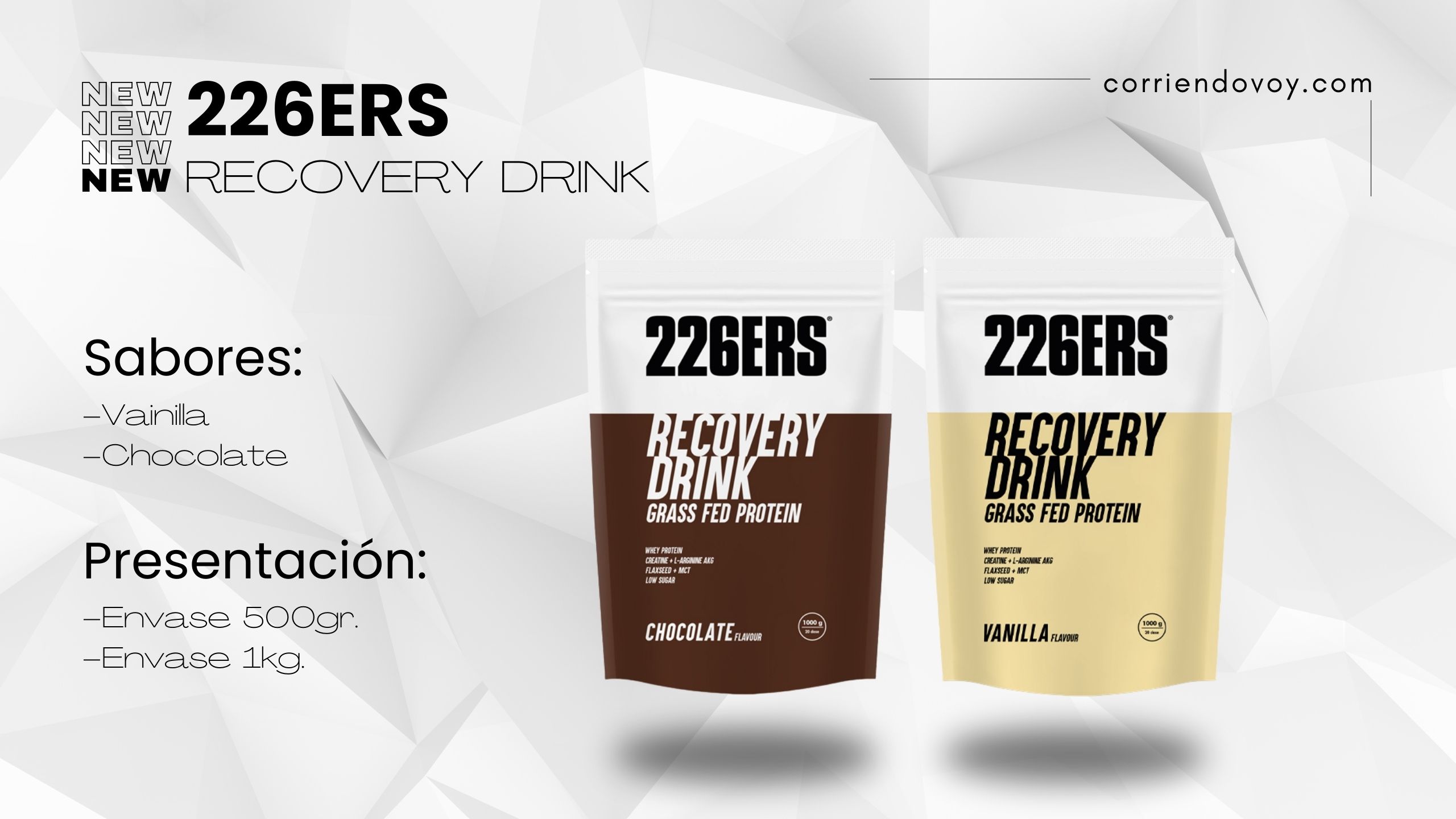 226ERS RECOVERY DRINK 1 KG - Batido Recuperador Muscular Sin Gluten
