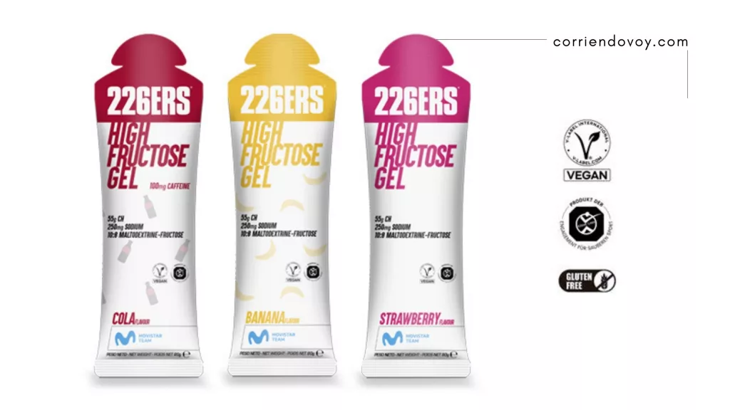 Nuevos geles 226ers de fructosa y maltodrextrina