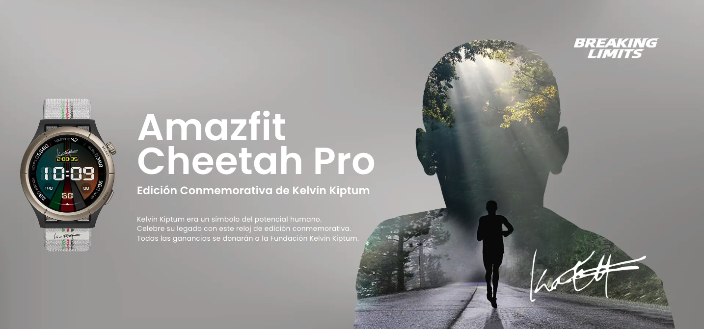Zepp Health rinde homenaje a Kelvin Kiptum con un reloj Edición Conmemorativa del Amazfit Cheetah Pro