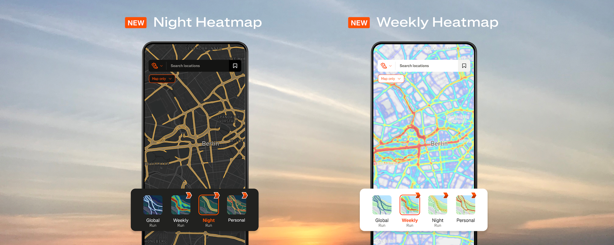 Mapas de Actividad Strava nocturnos y semanales