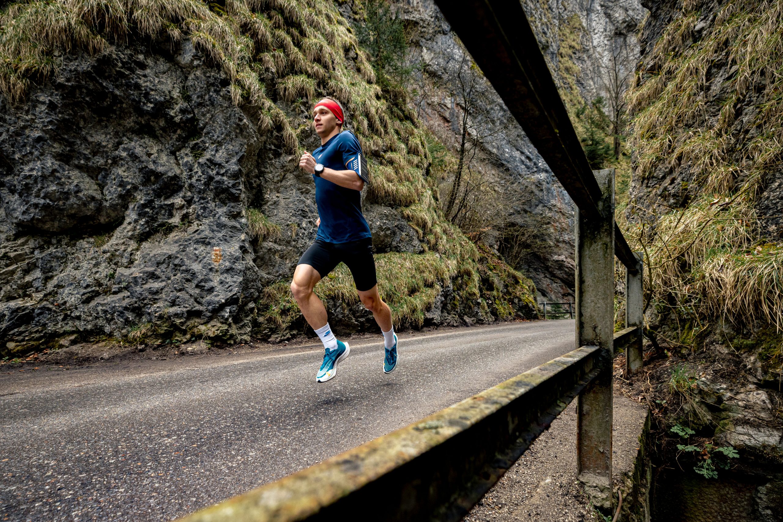 Runner trains for Wings For Life World Run in Maninska Tiesnava, Slovakia, on April 19, 2023. // Filip Nagy for Wings for Life World Run // SI202304250689 // Usage for editorial use only //