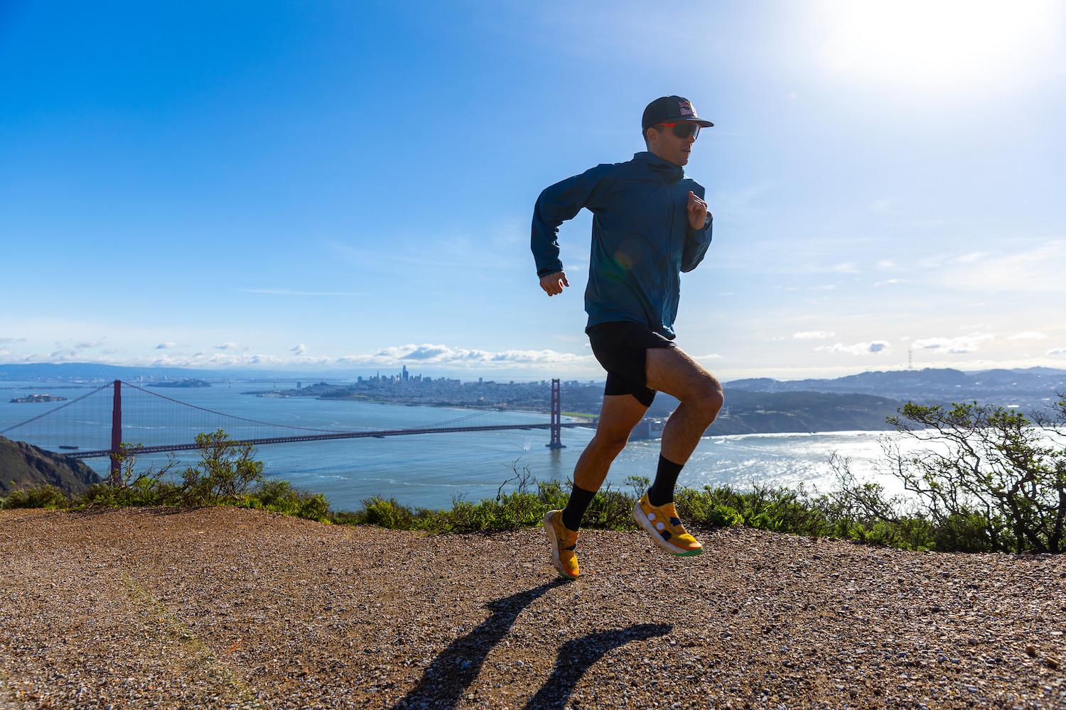 Dylan Bowman runs in the Marin Headlands near San Francisco, California, USA on January 19, 2023. // Jed Jacobsohn / Red Bull Content Pool // SI202302210068 // Usage for editorial use only //