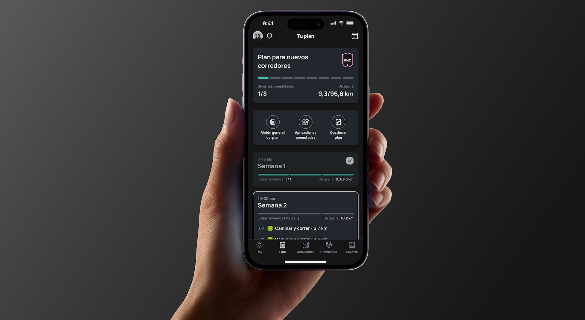 La aplicación de entrenamientos Runna ya está disponible en Castellano