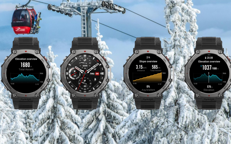 modos deportivos de invierno en el Amazfit T-Rex 3