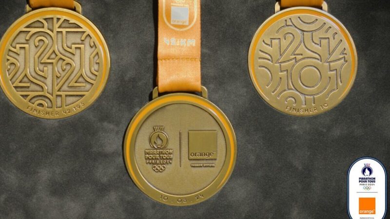Así son las medallas del maratón popular de Paris 2024