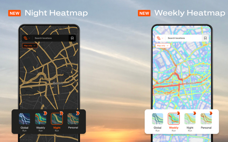 Mapas de Actividad Strava nocturnos y semanales
