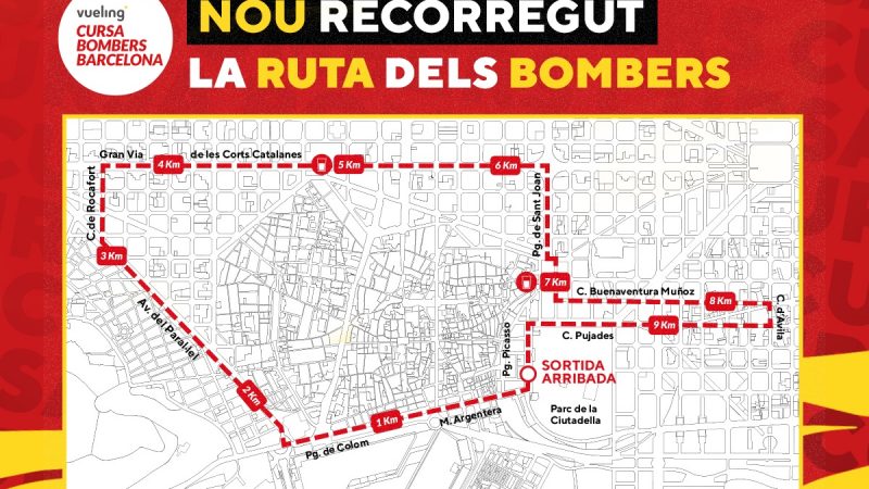 La Vueling Cursa de Bombers Barcelona 2023 presenta su nuevo recorrido 