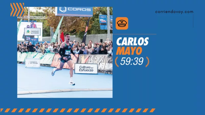Récord medio maratón Carlos Mayo