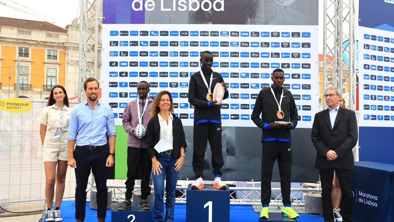 Podium Maratón Lisboa