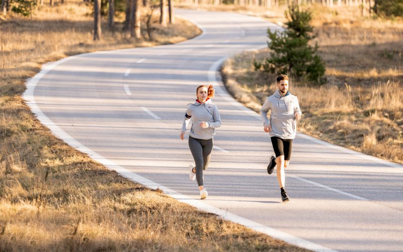 Runners train for the Wings For Life World Run in Laksarska Nova Ves, Slovakia on February 27, 2021 // Filip Nagy for Wings for Life World Run // SI202104020972 // Usage for editorial use only //