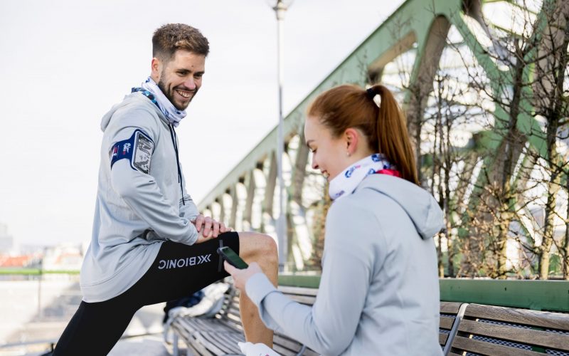 Runners prepare for a training run for the Wings For Life World Run in Bratislava, Slovakia on February 27, 2021 // Filip Nagy for Wings for Life World Run // SI202104020992 // Usage for editorial use only //