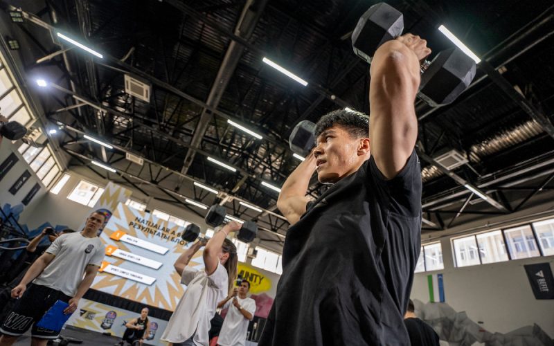 Participant performs during the Red Bull Gym Clash 2025 in Tashkent, Uzbekistan on June 28, 2025. // Train Production / Red Bull Content Pool // SI202506300442 // Usage for editorial use only //