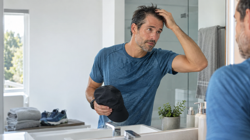 correr y caída del cabello